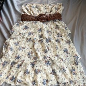 Deb lace strapless dress.